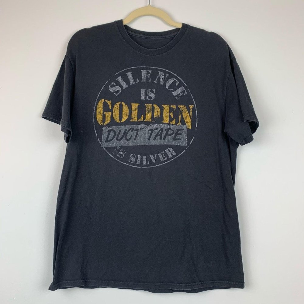 Silence is Golden Duct Tape Is Silver Graphic‎ Blac